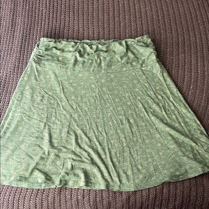 Toad & Co green midi skirt